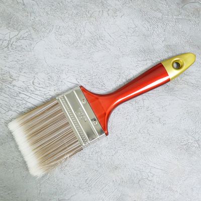 Кисть плоская 2,5" 63мм, искусственная мягкая щетина, деревянная лакированная ручка