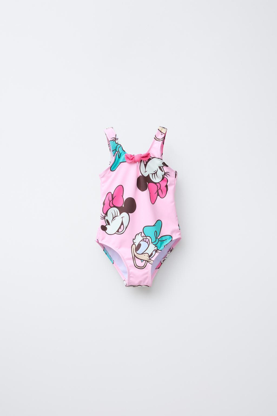ZARA КУПАЛЬНИК С ПРИНТОМ MINNIE MOUSE AND DAISY © DISNEY, РОЗОВЫЙ