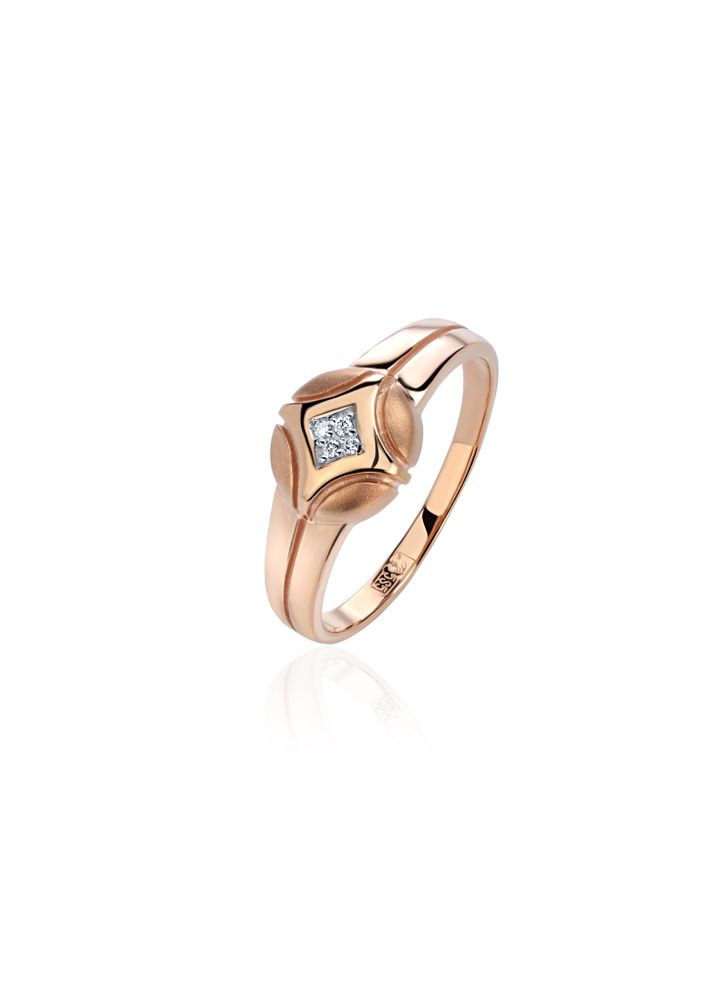 Кольцо с бриллиантом  из красного золота JA-K-1К618748