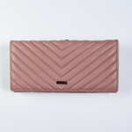 Стильный розовый женский большой кошелёк из натуральной кожи с 3 большими отделениями, двойным отделением в отдельной монетнице, 2 потайными карнманами, окошком для прошуска и 8 кармашками для пластиковых карт Dublecity DC221-101D в подарочной коробке