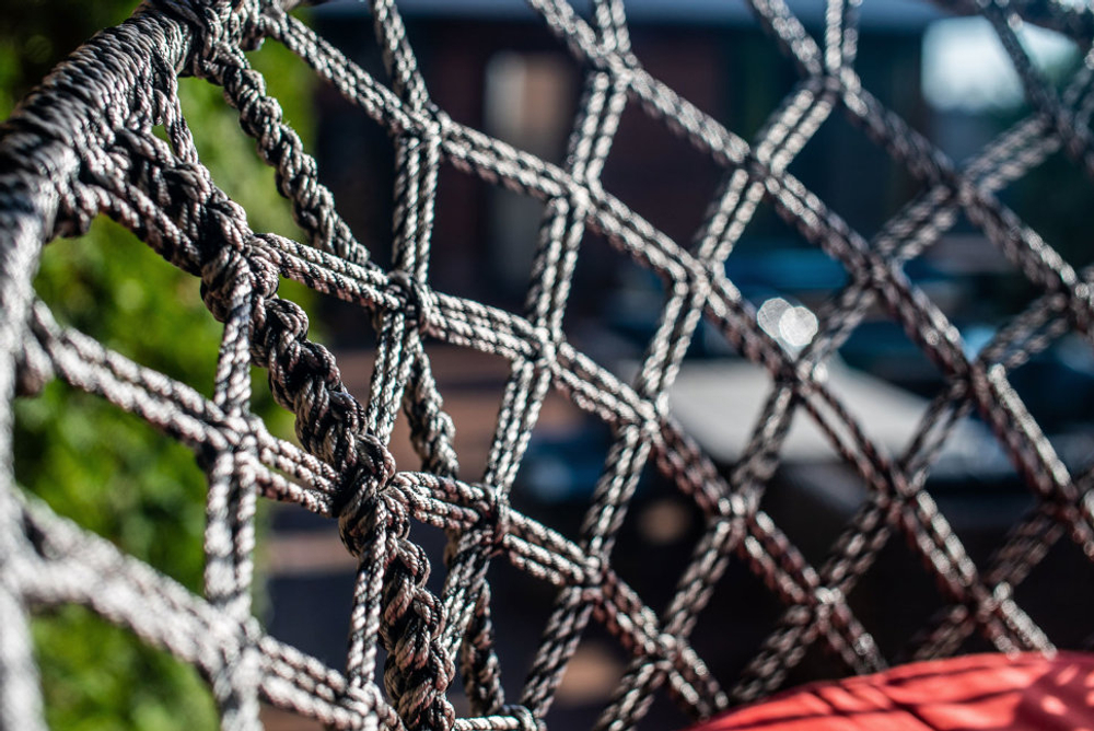 Подвесное кресло-качели (подушка в комплекте) Besta Fiesta АРУБА (без каркаса), серебристо-черный