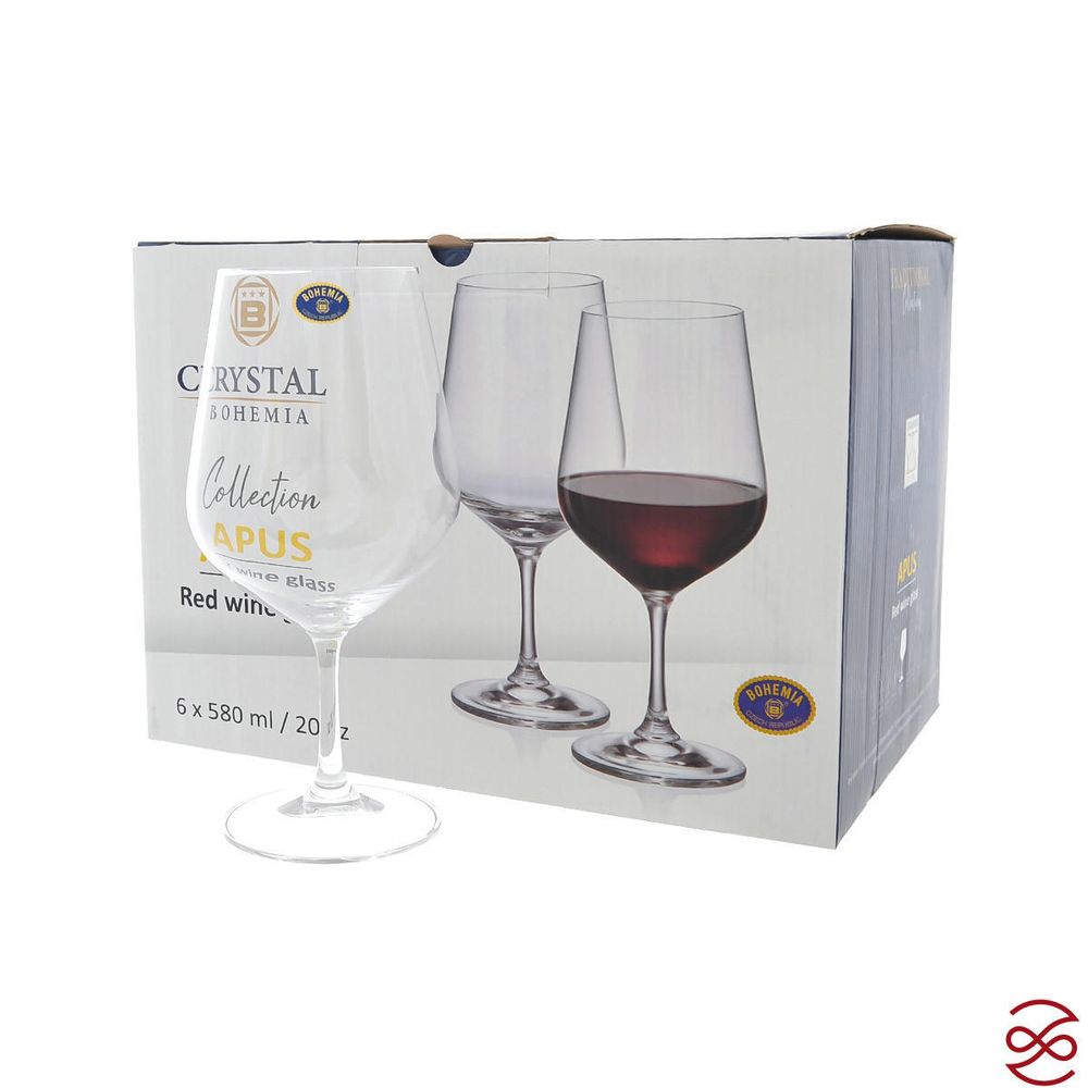 Набор бокалов для вина Crystalite Bohemia APUS 580 мл (6 шт)