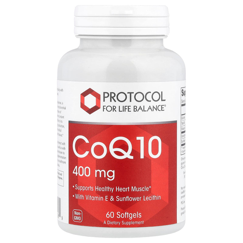 Protocol for Life Balance, коэнзим Q10, 400 мг, 60 капсул