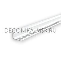 Раскладка для плитки внутренняя DECONIKA 10мм 2.5м Белый глянцевый, Д-Пл10-В-001БГ