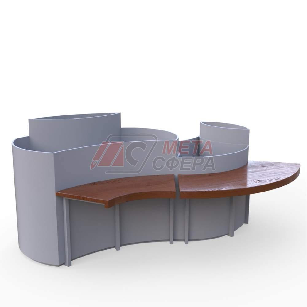 Скамейка Плантер с вазонами