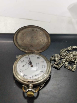 Часы карманные.Beamtenfreund System Glashutte" сер