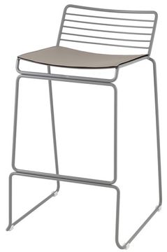 Стул полубарный Hero серый с подушкой