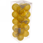 Гирлянда для дома 4 м, 20 ламп LED с насадками «Шар плетеный» d6 см, прозр.провод, IP-20 Желтые шары (с возможностью соединения)