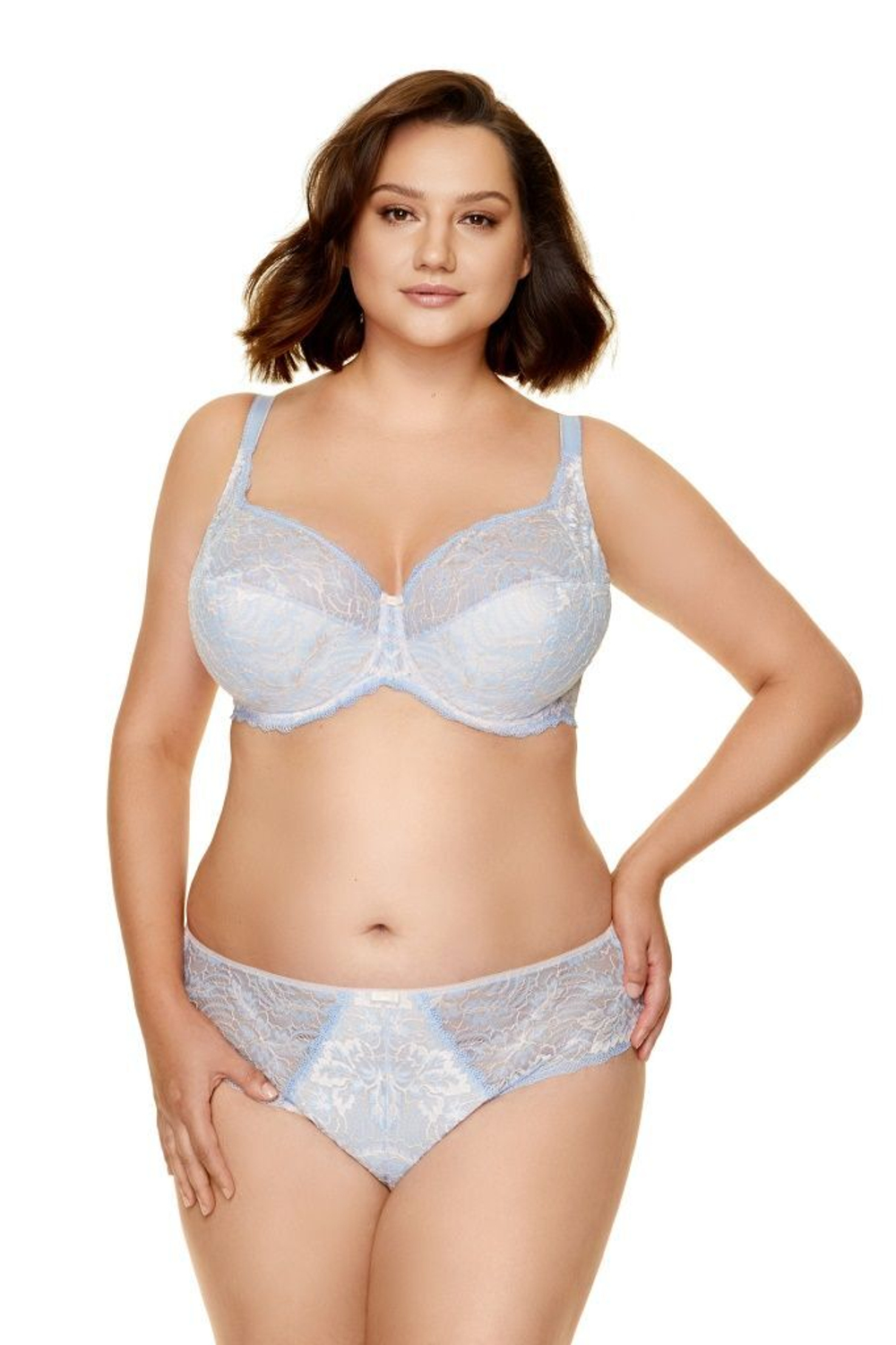 Бюстгальтер Manila на косточках (Размер: 65F) (Цвет: белый с голубым)