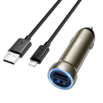 Автомобильное зарядное устройство для Lightning Hoco Z54 (metal grey)