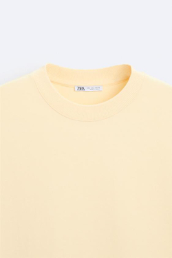 ZARA ТОЛСТОВКА ИЗ ПЛОТНОЙ ТКАНИ, ЦВЕТ СЛИВОЧНОГО МАСЛА