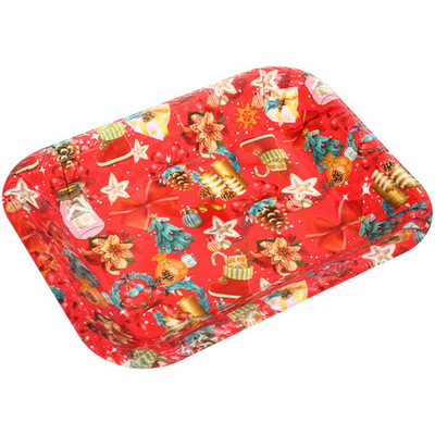 Поднос пластиковый «Новогоднее ассорти» 32*24см