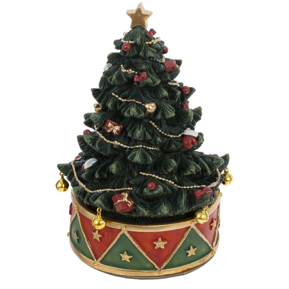 GAEM Фигурка декоративная с муз и движ "Елка", L12 W12 H17 см