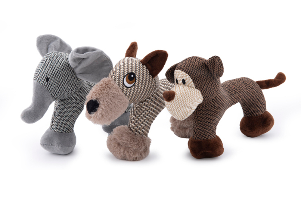 Nunbell игрушка-пищалка для собак Зверюшки