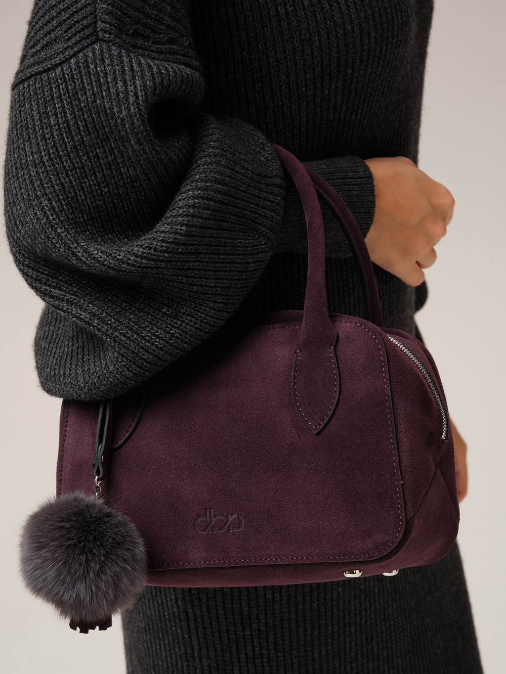 Замшевая сумка DBR 31348 сливовый