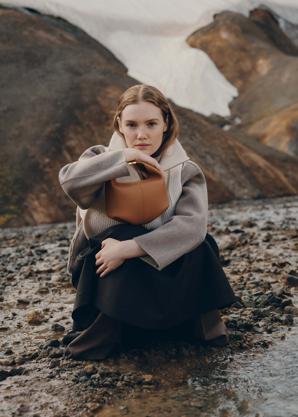 Сумка Polene Béri EDITION TEXTURED CAMEL