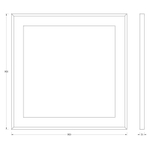 Зеркало Evoform в багетной раме со встроенным LED-светильником 26,5 W 90x90 см
