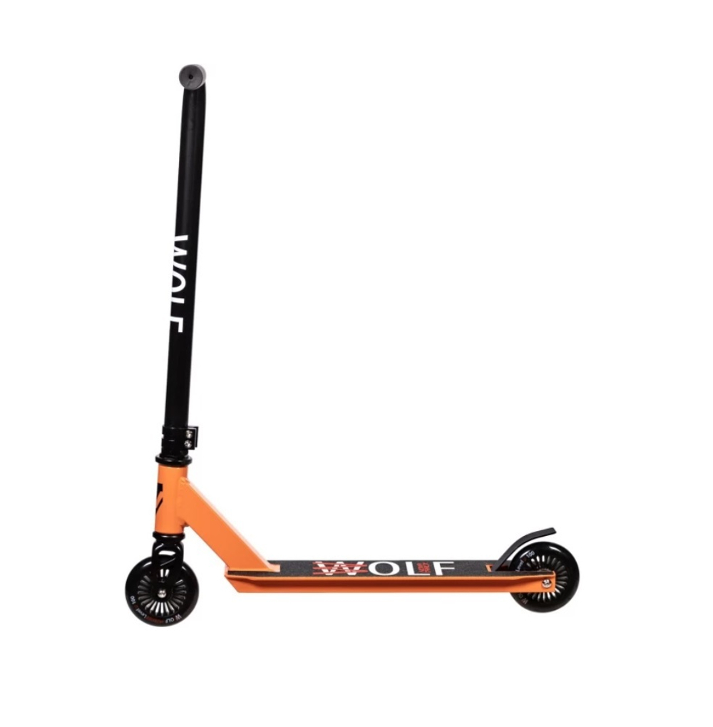 Самокат трюковый Novatrack Wolf JR, 100 мм, оранжевый