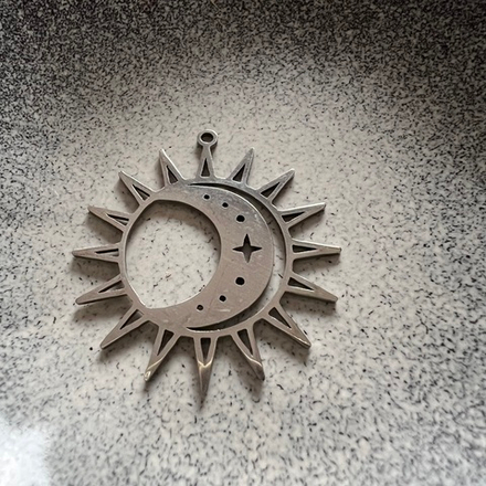 Подвеска солнце-луна. Фурнитура для изготовления украшений и аксессуаров.