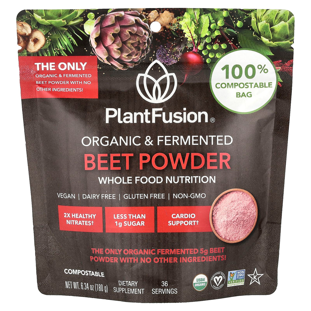 PlantFusion, порошок из органической и ферментированной свеклы, 180 г (6,34 унции)