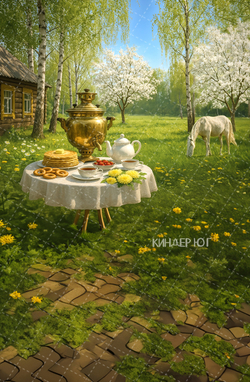 Фотофон "Чаепитие в саду" арт. ФФ903-75