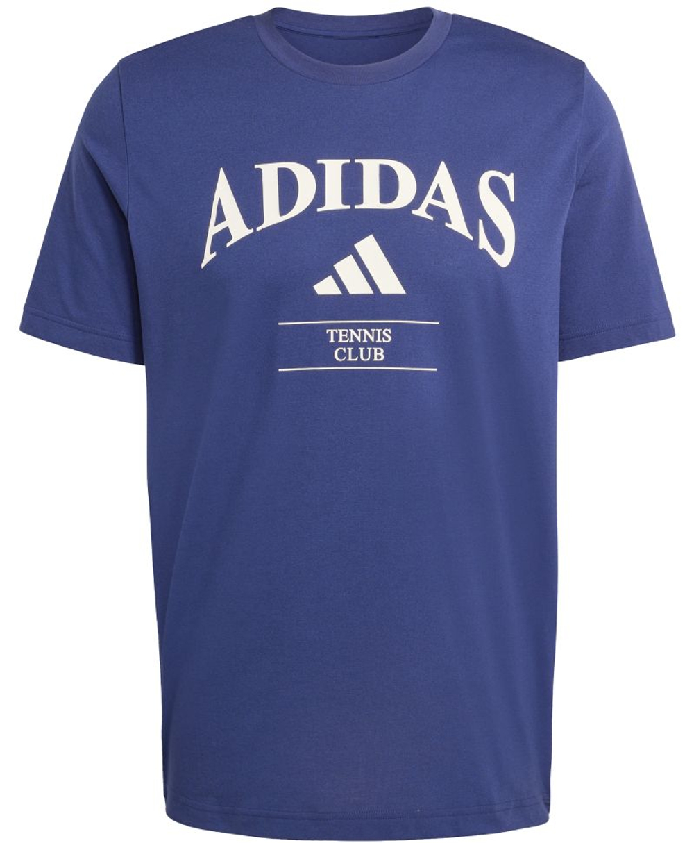 Теннисная футболка Adidas Heritage Graphic Club - dark blue/chalk white