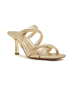 Кожаные шлепанцы на шпильке corrine Michael Kors - золотой(40R4CNMS1M)