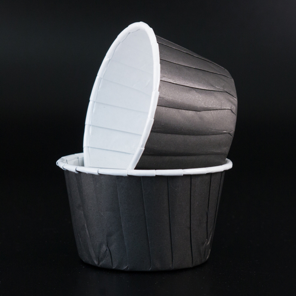 Капсулы для маффинов с бортиком Polca Dot Черные 50*40 мм, шт