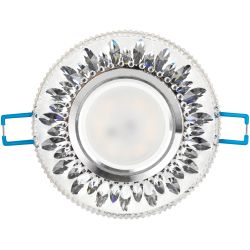 DK LD9 SL/WH Светильник ЭРА декор cо светодиодной подсветкой MR16, прозрачный | Встраиваемые LED светильники