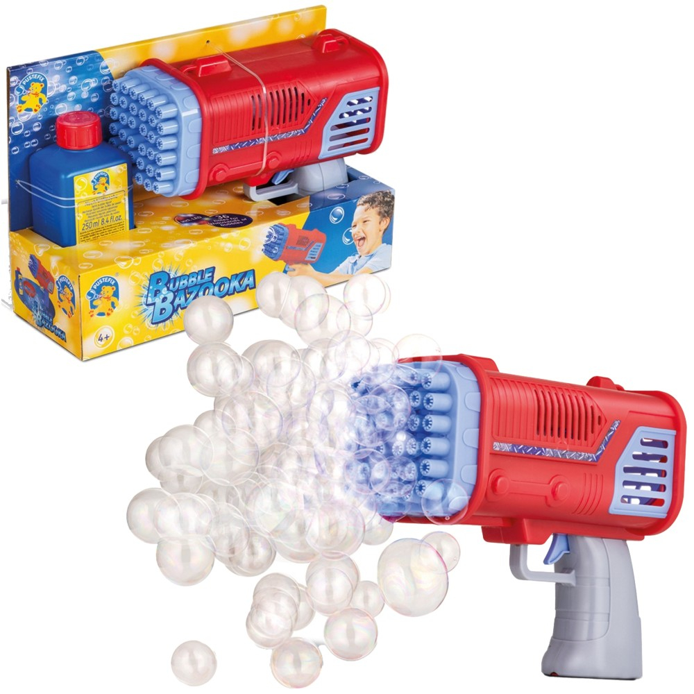Метатель мыльных пузырей Pustefix Bubble Party Bazooka 869642 с жидкостью 250 мл от 4 лет — фото 1