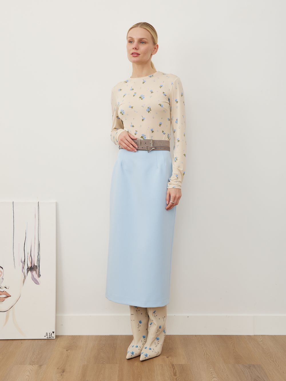 БАЗОВЫЙ РЕМЕНЬ ЗАМША СЕРЫЙ