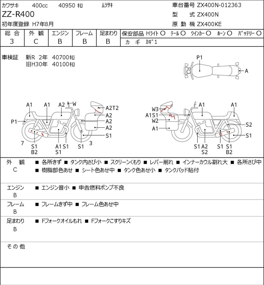 Kawasaki ZZ-R400 043778