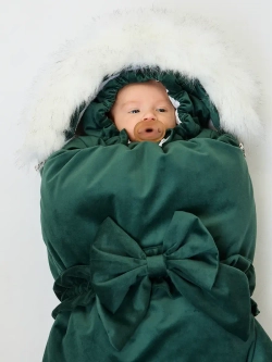 Конверт на выписку новорождённому зимний