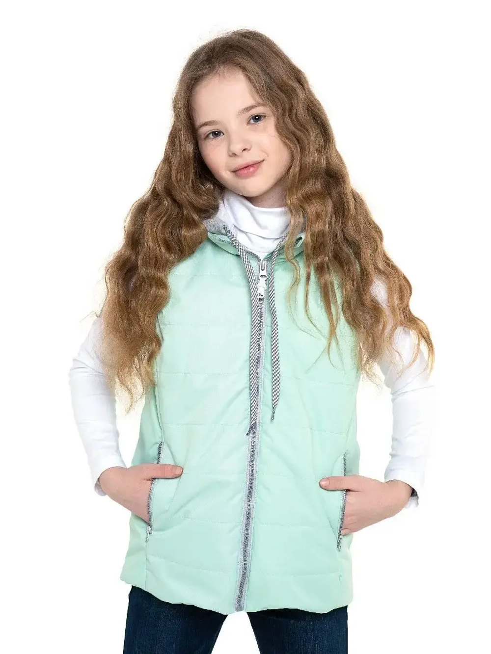 Жилет утепленный стеганый с ушками