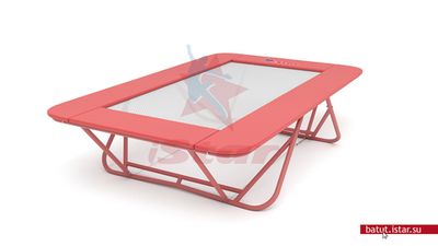 Батут Школьный профессиональный - гнутая рама (круглый профиль) - тренировочная сетка тесьма-в-тесьму