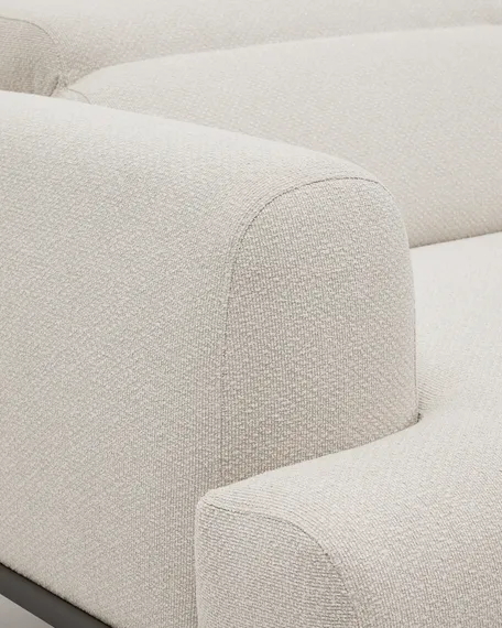 3-местный диван Aurum цвета экрю с откидывающимся подголовником