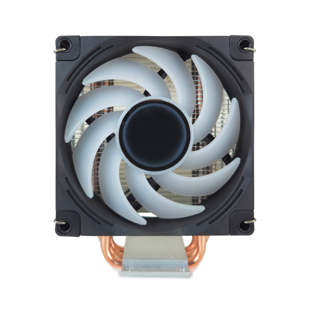 Кулер для CPU BaseTech 903SCR, 1х92мм, 700-2400rpm, 4-pin, Al+Cu, серебристый-черный-белый/FRGB, 44CFM, 23дБ, 3-PIPE(прямой контакт), TDP 130Вт, INTEL 1700/1200/115x/2011, AMD AM5/AM4/AM3(+)/AM2(+)/FM2(+) (BT-903SCR)