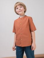 Рубашка хлопковая "Орех" с коротким рукавом