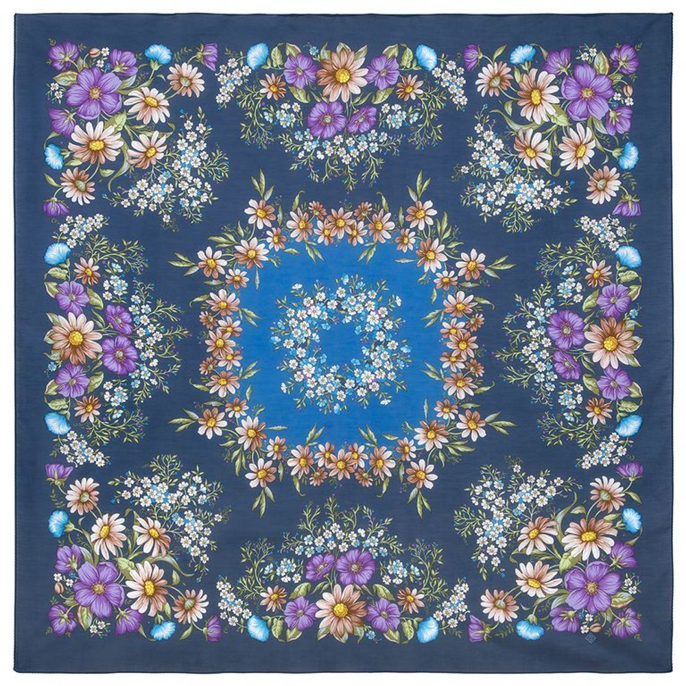 Павловопосадский платок Солнечный танец 1711-14