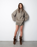 Баска-юбка из шелка и вискозы Боттега Венета желтый/синий