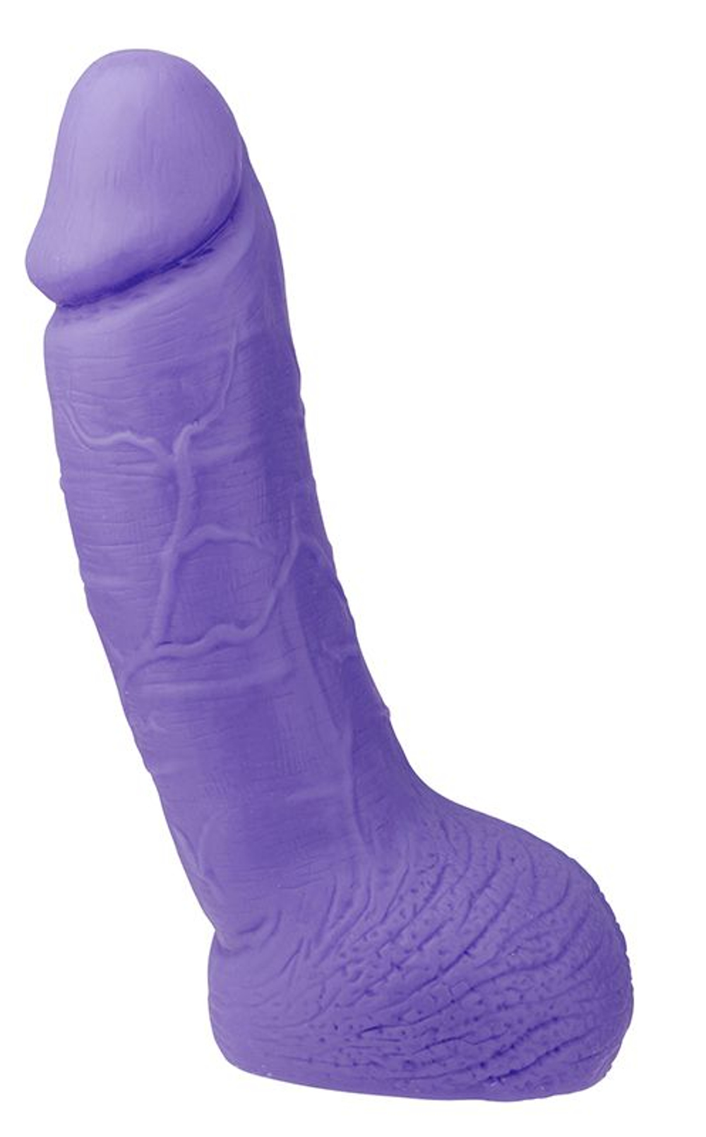 Фиолетовый дилдо с венозным узором XSKIN 6 PVC DONG - 15 см. (Цвет: фиолетовый)