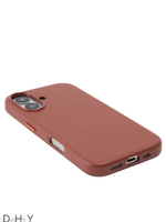 Кожаный чехол Leather Case iPhone 16 Темно Коричневый