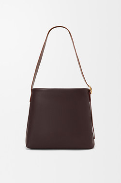 Loewe Сумка-тоут Draped из мягкой овечьей кожи наппа, темно-каштановый