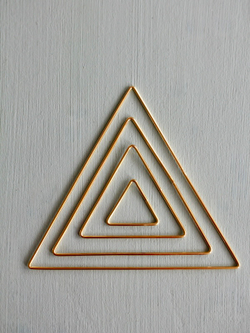 Набор треугольников металлических 4 шт: 20 см, 15 см, 10 см, 5 см