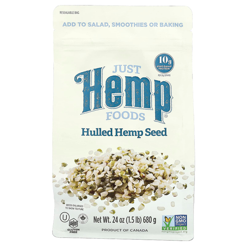 Just Hemp Foods, Очищенные семена конопли, 680 г (24 унции)