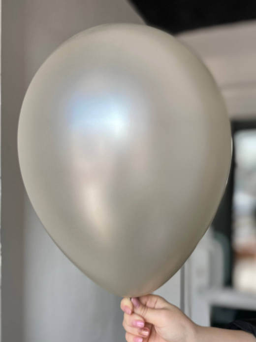 Воздушный шар однотонный кремовый жемчуг Шелк ПАЛИТРА №4088