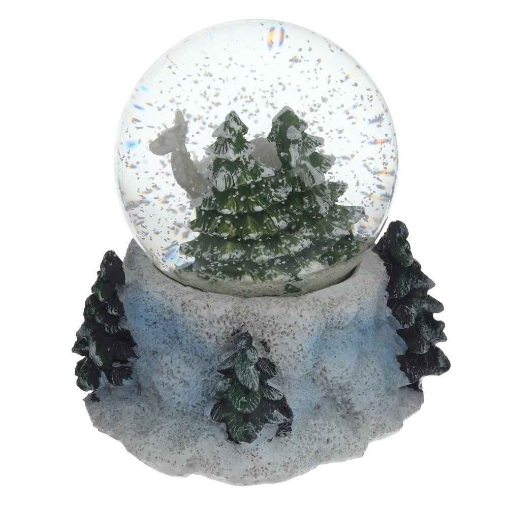 GAEM Фигурка декор в стекл шаре "Домик/Олень", D 6.5 см, L9 W8 H9 см, 3в.