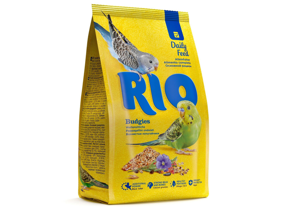 Сухой корм RIO для волнистых попугайчиков, основной рацион, 1 кг