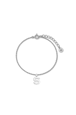 Серебряный браслет с буквой "S"
