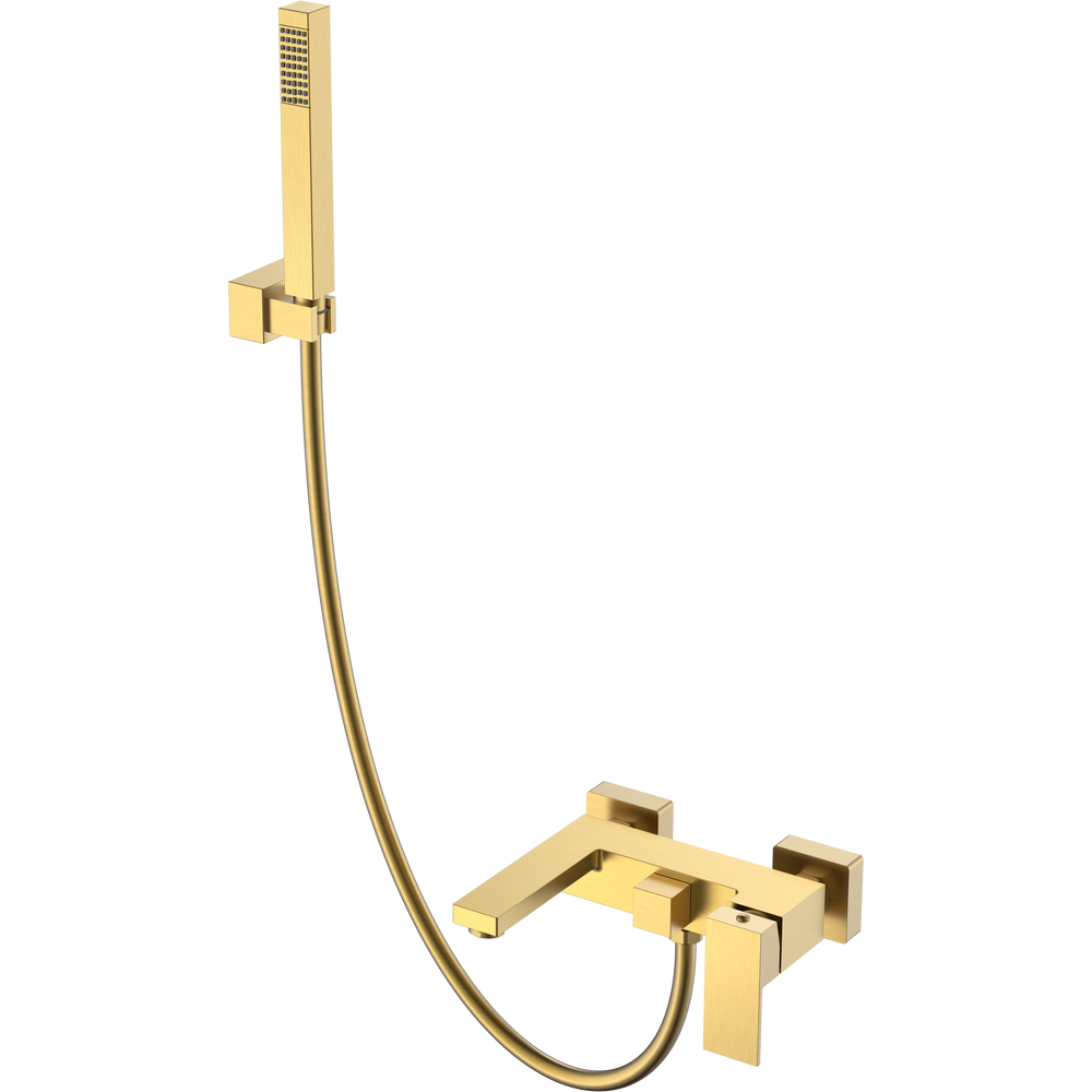 Смеситель для ванны с душем Boheme Qubic 473-MG matt gold